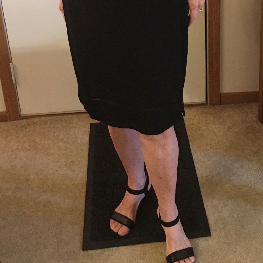 Elegant silk little black skirt